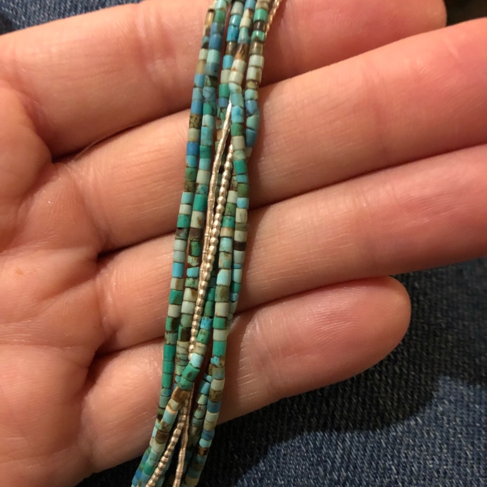 Vintage Silver Turquoise Necklace - Picture 4 of 6